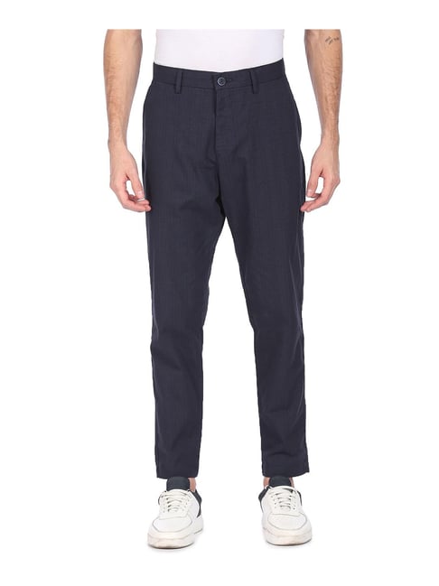 U S Polo Assn U.S. Polo Assn. Navy Checks Trousers