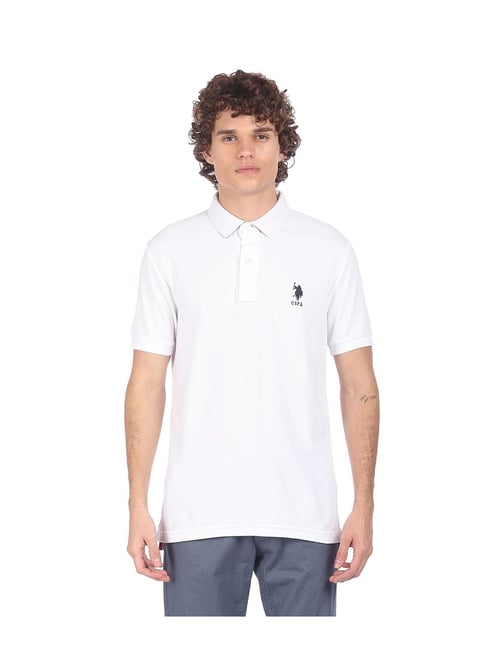 U S Polo Assn U.S. Polo Assn. White Regular Fit Polo T-Shirt