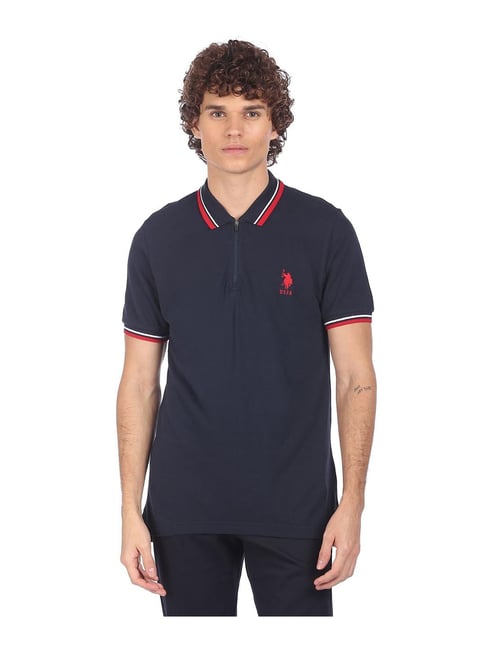 U S Polo Assn U.S. Polo Assn. Navy Regular Fit Polo T-Shirt