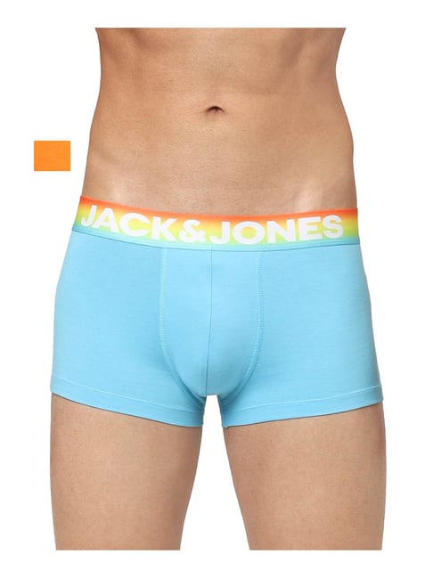 Jack & Jones Exotic Orange & River Blue Regular Fit Trunks - Pack Of 2-picture-15