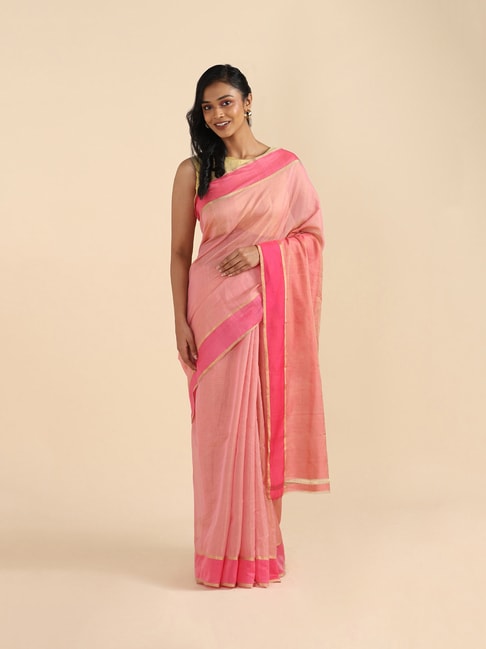 TANEIRA Pink Saree With Blouse Price in India