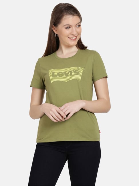 Levi's Green Graphic Print T-Shirt Price in India
