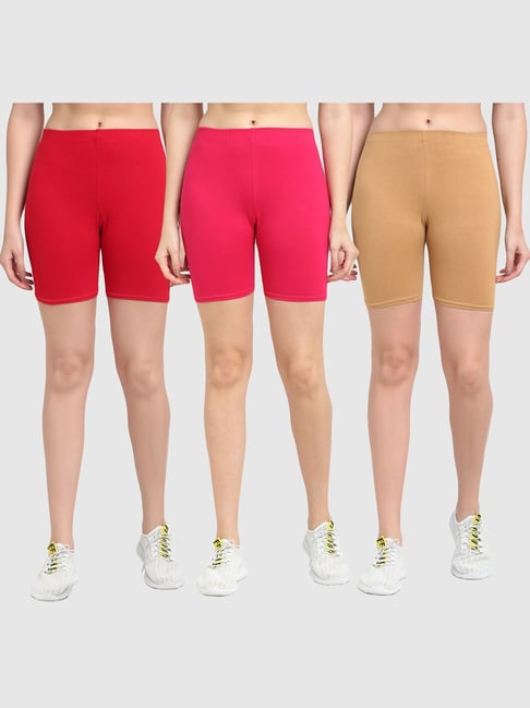 HRX by Hrithik Roshan Women Red Rapid Dry Yoga Seamless Shorts
