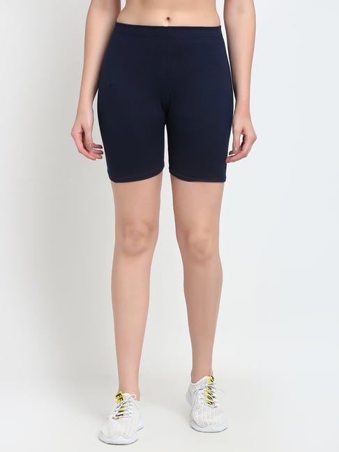 Gracit Navy Cotton Sports Shorts-picture-33