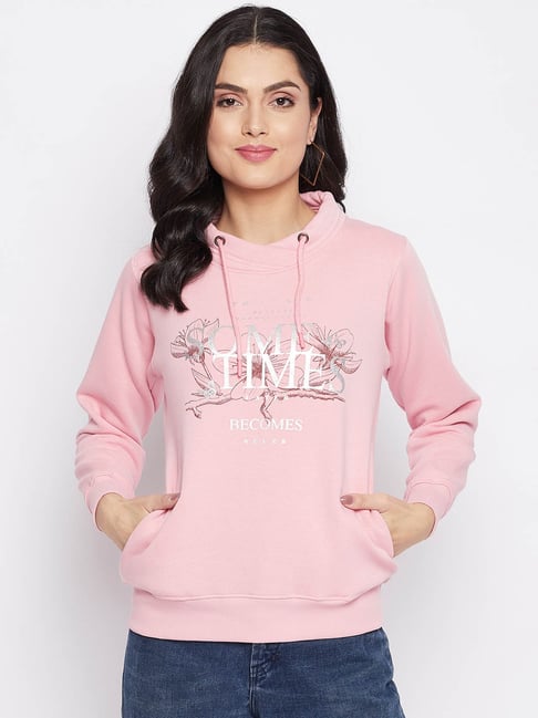 Buy Duke Dusty Pink Graphic Print Sweatshirt for Women Online