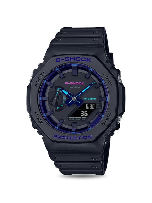 Casio GA-2100VB-1ADR G-Shock Carbon Core Guard Analog-Digital Watch for Men