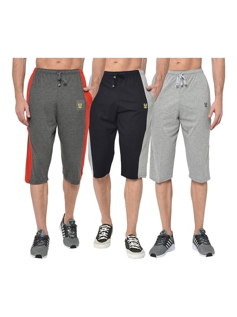 Vimal Jonney Multicolor Regular Fit Capris - Pack of 3-picture-40