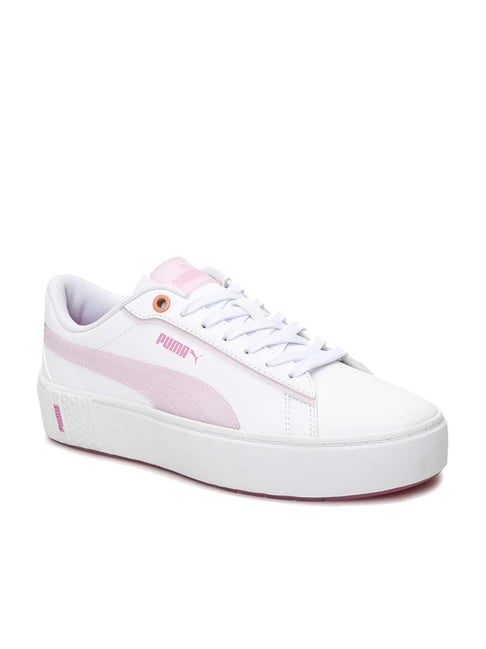 Puma Women's Smash Platform V2 Candy White Casual Sneakers