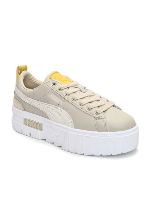 Puma Women's Mayze Luxe Beige Casual Sneakers