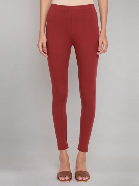 Buy W Red Skinny Fit Leggings for Women Online @ Tata CLiQ