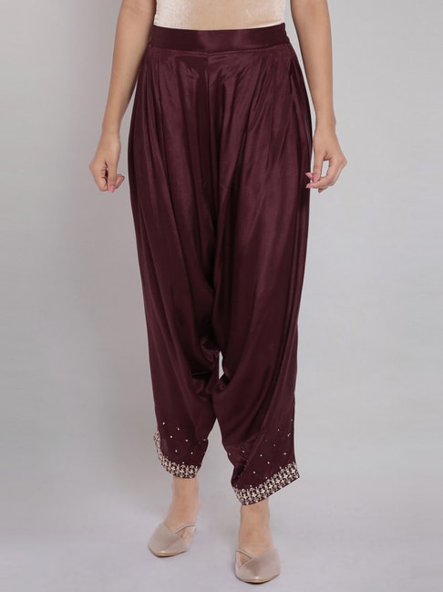 Buy Fashion and Freedom Side Pleats Style Dhoti Pants of Women Women's  Lycra Side Plated Dhoti Patiala Salwar Harem Pants Combo - SPL_DH - BM1 -  Pack of 2 - Black - Magenta at Amazon.in