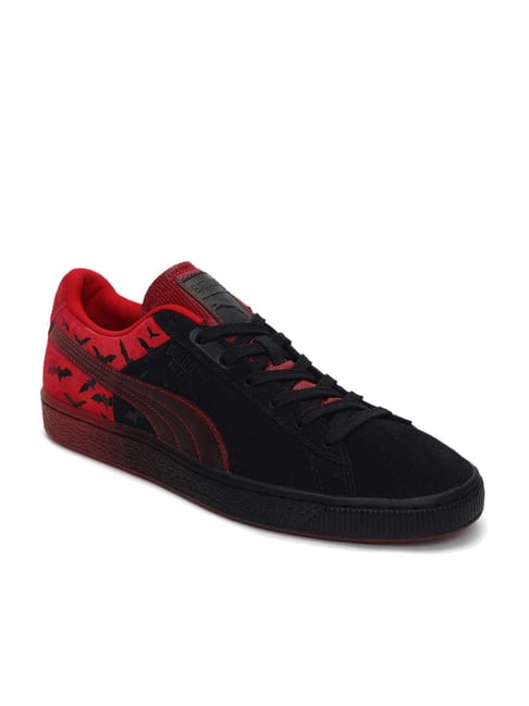 Puma Men's Suede Classic Batman Black & Red Casual Sneakers