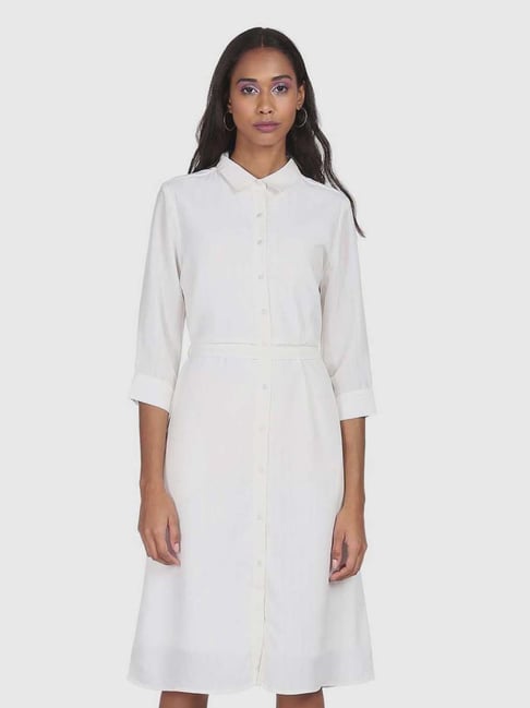 White Oversized High Low Shirt Dress – Glamconic