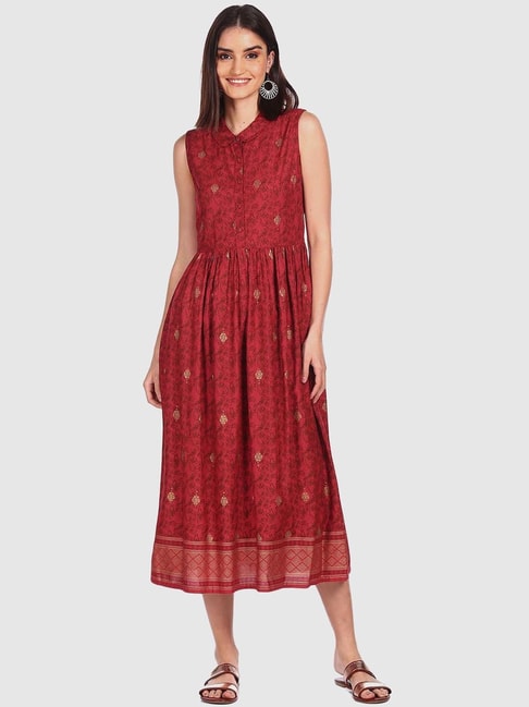 Karigari Red Printed Dress Price in India