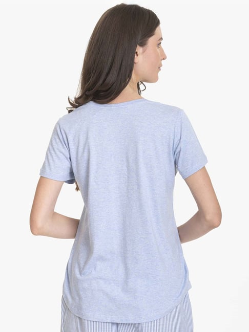 Buy The Calm Collective Della Blue Hurley T-Shirt for Women Online