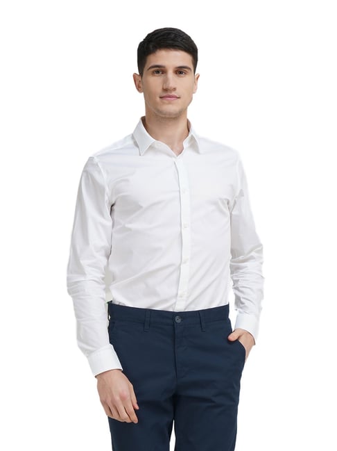 United Colors of Benetton White  Slim Fit Shirt