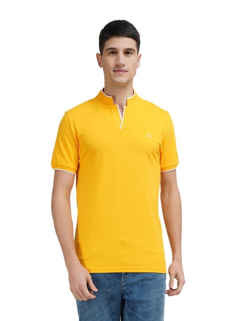 United Colors of Benetton Yellow  Regular Fit Polo T-Shirt