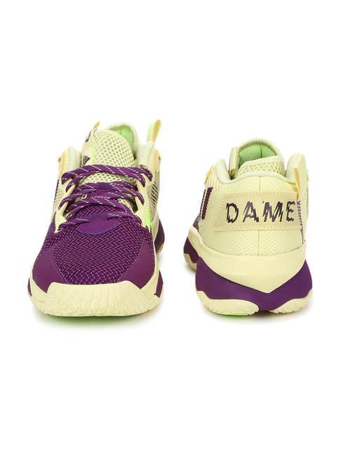 Buy Adidas Men's DAME Yellow Purple Basketball Shoes for Men