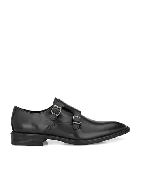 Carlo Romano Men's Black Monk Shoes-Carlo Romano-Footwear-TATA CLIQ