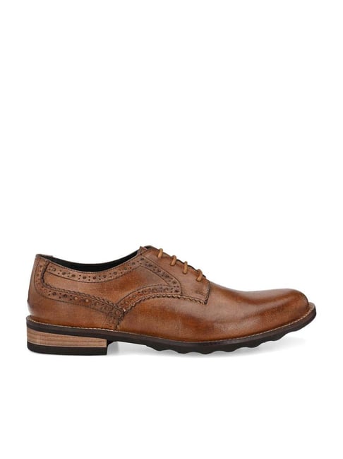 Carlo Romano Men's Tan Brogue Shoes-picture-33