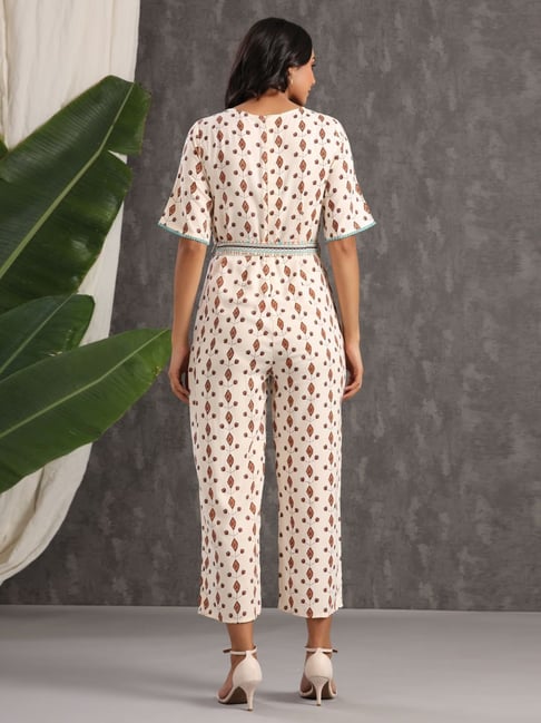 Buy AND Lilac Polka Dots Short Sleeves Rayon Womens Short Length Jumpsuit |  Shoppers Stop