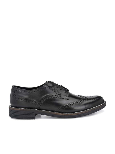 Carlo Romano Men's Black Brogue Shoes-picture-31