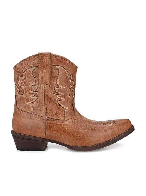 Buy Carlo Romano Women's Tan Cowboy Boots for Women at Best Price