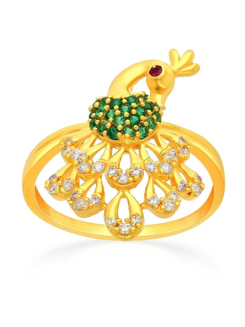 Genuine 22K Solid Gold Ring US 5.75 Female Beautiful Enamel Peacock  Handcrafted - Etsy