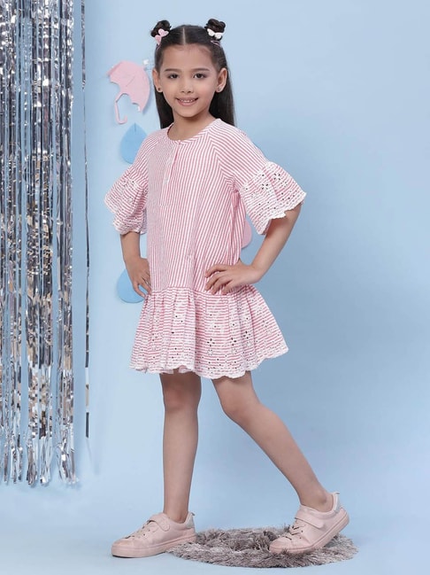 discount 63% Pink 10Y Benetton casual dress KIDS FASHION Dresses Print 