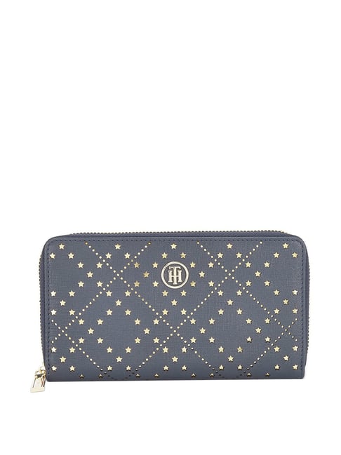 Tommy Hilfiger Almora Grey Printed Zip Around Wallet for Women