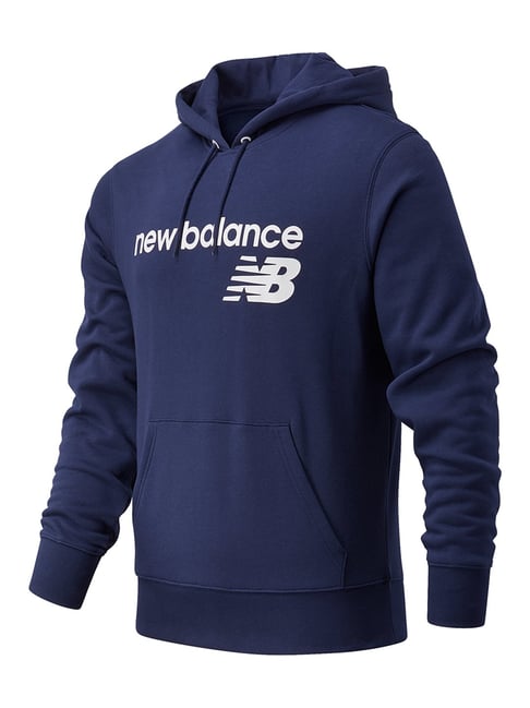 New Balance Blue Full Sleeves Hooded Sweatshirt-picture-44