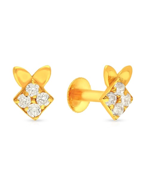 Malabar Gold & Diamonds 22KT Yellow Gold Stud Earrings for Women :  Amazon.in: Jewellery