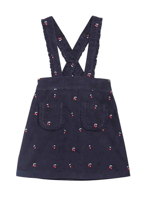 Cutecumber Girls Denim Polka Dotted Red Pinafore Dress with Cotton Knit  Inner. CC5280D-RED-16 : Amazon.in: Clothing & Accessories