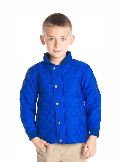 Royal blue quilted on sale jacket