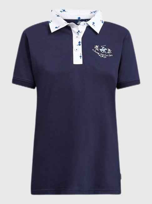 Buy Beverly Hills Polo Club Navy Blue Regular Fit T-Shirt for