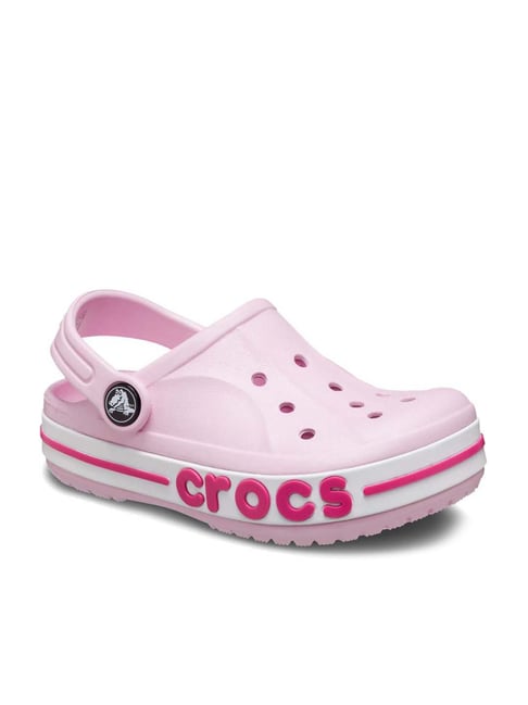 Crocs Kid's Bayaband Pink Back Strap Clogs