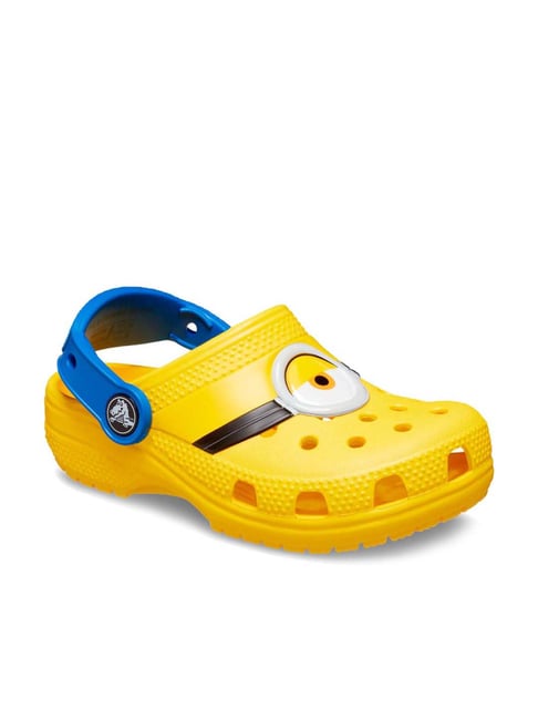 Crocs Kid's Fun Lab Yellow Back Strap Clogs