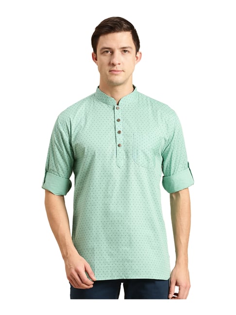 Chinese collar short on sale kurta