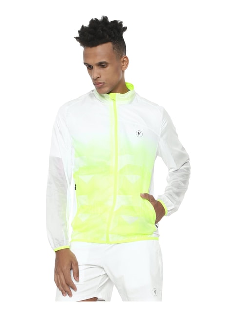 Buy Van Heusen White Regular Fit Printed Jacket for Mens Online @ Tata CLiQ