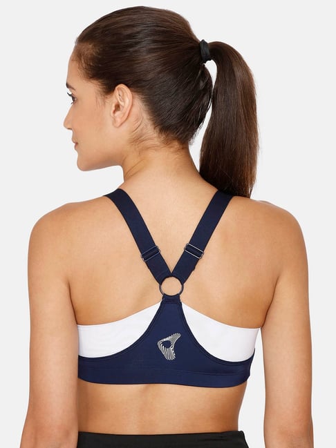 Zelocity by Zivame Blue Non Wired Non-padding Sports Bra