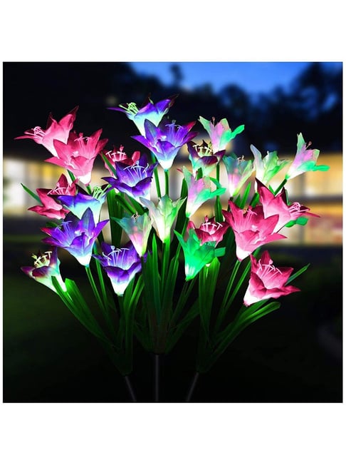 XERGY Outdoor LED Solar Landscape Decorative Garden Lights (Pack of 3) (Multicolor)