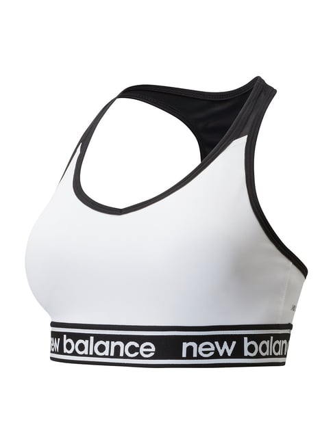 New Balance White Scoop Neck Sports Bra