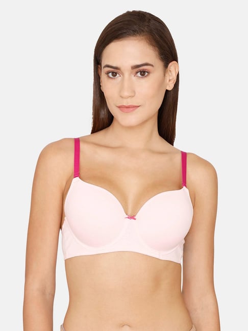 Buy Zivame Pink Half Coverage Non-Wired T-Shirt Bra for Women's Online @  Tata CLiQ