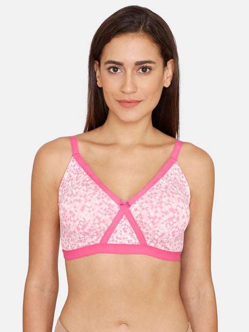 Buy Zivame Pink Solid Non Wired Non Padded Minimizer Bra