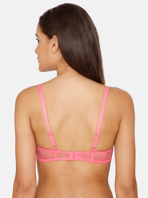 Zivame Pink Under-wired Padded T-Shirt Bra