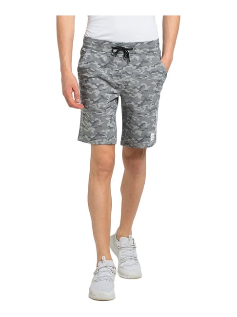 Van Heusen Grey  Regular Fit Camouflage Shorts-picture-18