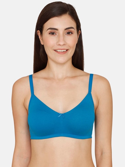 Zivame Blue Non Wired Non Padded T-Shirt Bra