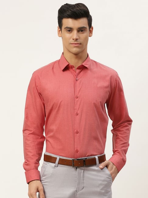 Sojanya Coral Cotton Regular Fit Self Pattern Shirt-picture-32