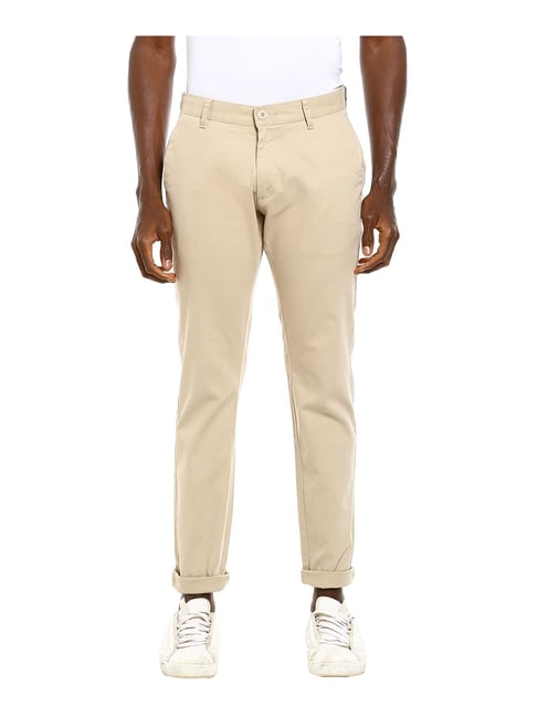 Ruggers Casual Trousers  Buy Ruggers Men Light Khaki Mid Rise Flat Front  Solid Casual Trousers Online  Nykaa Fashion