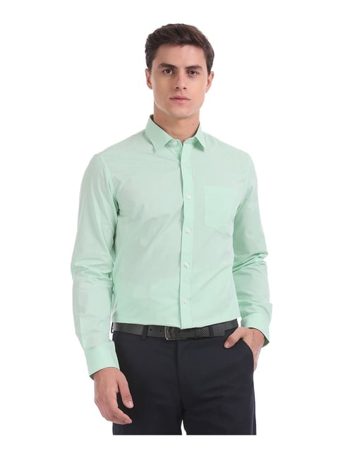 Buy Excalibur Green Slim Fit Shirt for Men's Online @ Tata CLiQ